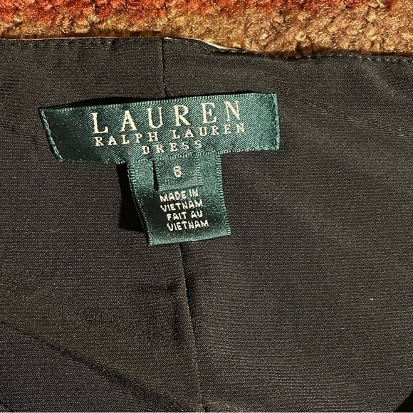 Lauren Ralph Lauren Black Stripe Wrap Dress - Picture 8 of 8